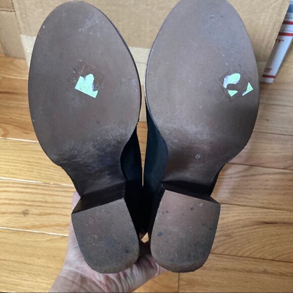 Jeffrey Campbell Rumble Booties size US 8 Black Suede Ankle Block Heel - Picture 6 of 8